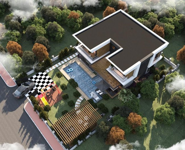 HİSAR MAHALLESİ 2743 ADA 10-11-12 PARSEL 5+1 TAM MÜSTAKİL VİLLALAR